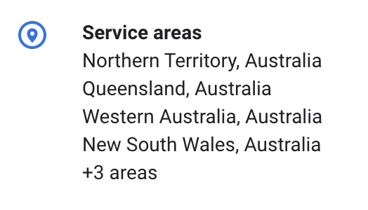 Google my business service areas